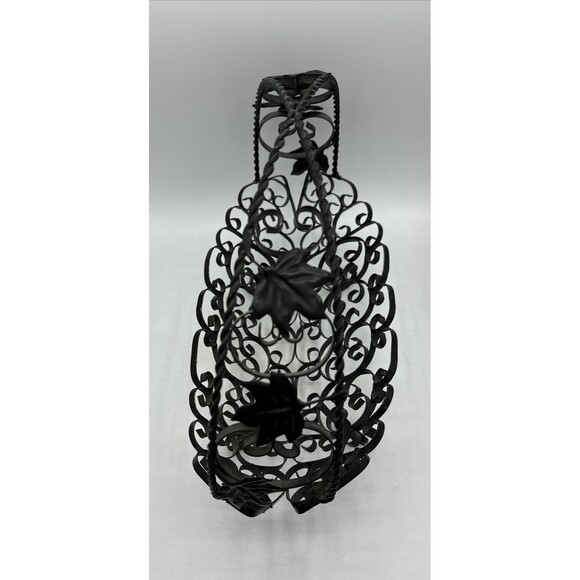 Vintage Wire Fruit Basket Black Made In Spain w/ Handle Home Decor - Picture 10 of 16